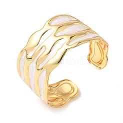 304 Stainless Steel Enamel Cuff Bangles for Women&nbsp;BJEW-B159-04G
