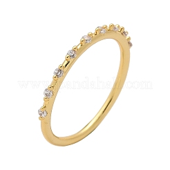Brass Micro Pave Clear Cubic Zirconia Finger Rings&nbsp;RJEW-C120-19G