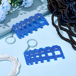 2Pcs Acrylic Ruler and 2Pcs Iron Split Key Rings&nbsp;AJEW-PH0007-94A