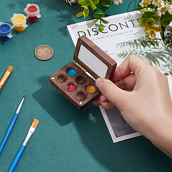 Wood Watercolor Paints Tins Box&nbsp;AJEW-WH0542-84B