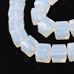 Imitation Jade Glass Beads Strands&nbsp;GLAA-R041-8x8mm-B02