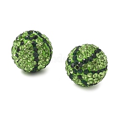 Watermelon Pattern Polymer Clay Rhinestone Beads&nbsp;CLAY-NH0001-04