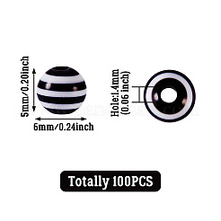 Striped Resin Beads&nbsp;RESI-TAG0001-01
