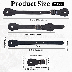 2Pcs Genuine Leather Spur Straps&nbsp;DIY-CL0002-56C