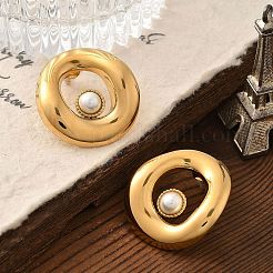 304 Stainless Steel Oval Stud Earrings&nbsp;STAS-Z112-11G