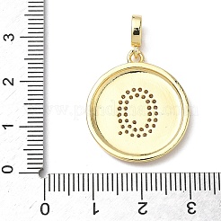 Brass Micro Pave Clear Cubic Zirconia Pendants&nbsp;KK-L253-17G-Q