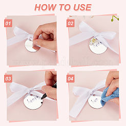 30Pcs 3 Colors Flat Round Acrylic Gift Tags&nbsp;DIY-AB00006