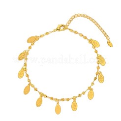 Iron Flower Oval Tassel Anklets for Women&nbsp;WGE7782-01