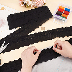15 Yards Cotton Embroidery Hollow Flower Lace Trim&nbsp;OCOR-WH0003-047C