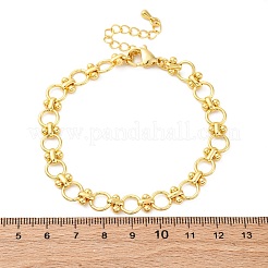 Brass Ring Link Chain Bracelets for Women Men&nbsp;BJEW-K273-05G