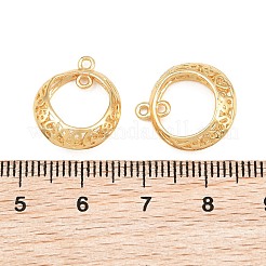 Brass Filigree Circle Connector Charms&nbsp;KK-CBA866A-04G