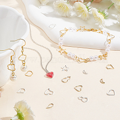 108Pcs 18 Style Brass Linking Rings&nbsp;KK-FH0005-75