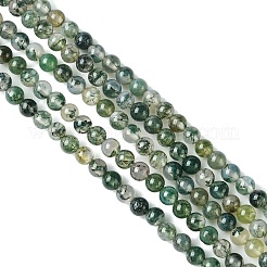 Natural Moss Agate Bead Strands&nbsp;G-K146-07-3mm