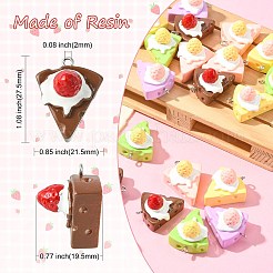 30Pcs 5 Colors Opaque Resin Imitation Food Pendants&nbsp;RESI-CJ0003-45