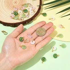 30Pcs 5 Colors Glass Imitation Gemstone Pendants&nbsp;FIND-YW0012-39