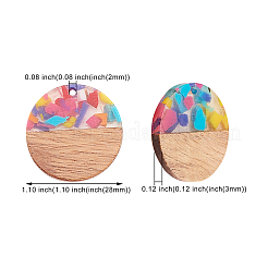 Resin & Walnut Wood Pendants&nbsp;RESI-CJ0001-203