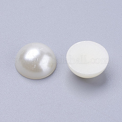 12MM Creamy White Dome Half Round Acrylic Imitated Pearl Cabochons Fit Phone Decoration&nbsp;X-OACR-H001-1