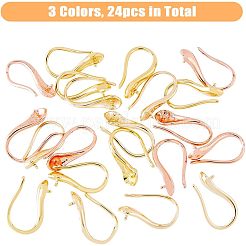 10 Pairs 2 Colors Rack Plating Brass Earring Hooks&nbsp;EJEW-FH0001-05