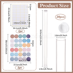 20Pcs Transparent Tube Plastic Bead Containers with Lid&nbsp;DIY-PH0023-40B