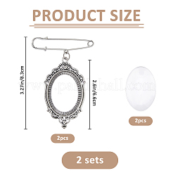 DIY Oval Iron Brooch Making Kits&nbsp;JEWB-FH00030