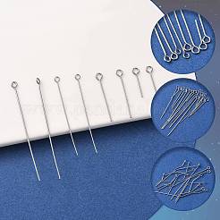 600Pcs 304 Stainless Steel Eye Pins&nbsp;STAS-FS0002-15