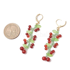 Glass Seed Beads Leverback Earrings&nbsp;EJEW-MZ00505