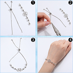 12Pcs Rack Plating Adjustable Brass Slider Bracelet Making&nbsp;KK-SP0001-80P