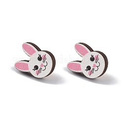 Natual Wood Easter Stud Earrings&nbsp;EJEW-C013-02B