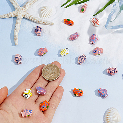 25Pcs Handmade Fish Porcelain Beads&nbsp;PORC-DC0001-18