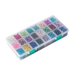 Spray Painted Crackle Glass Beads&nbsp;CCG-JP0001-01B