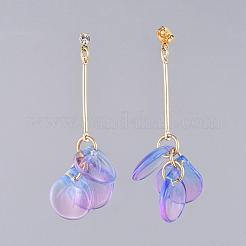 Glass Cluster Beads Dangle Ear Studs&nbsp;EJEW-JE03915