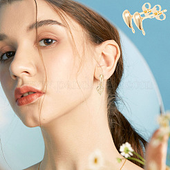 100Pcs Brass Teardrop Stud Earring Findings&nbsp;DIY-GO0001-15