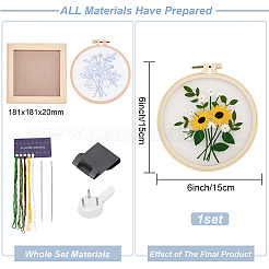 DIY Flower Pattern Organza Embroidery Hanging Ornament Kits&nbsp;DIY-WH0304-511