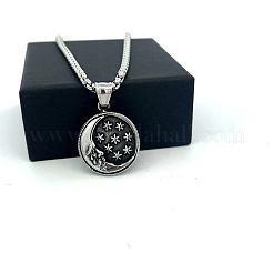 Men's 304 Stainless Steel Moon Star Pendant Punk Vintage Necklaces&nbsp;LS-LK3922
