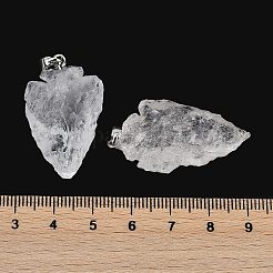 Raw Rough Natural Quartz Crystal Pendants&nbsp;G-G162-01P-03