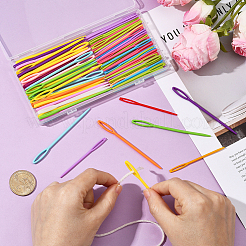 100Pcs 2 Styles Plastic Yarn Knitting Needles&nbsp;SENE-SP0001-02
