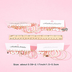 5 Sets 5 Colors Alloy Hoop Earring Sets&nbsp;EJEW-FS0001-23B