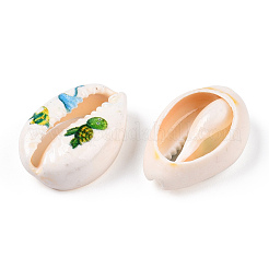 Printed Cowrie Shell Beads&nbsp;SSHEL-ZX006-05B