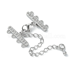 Brass Micro Pave Cubic Zirconia Chain Extender&nbsp;LS-ZIRC-Q022-031P-NR