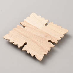 Rubber Wood Carved Flower Applique&nbsp;AJEW-WH0709-424A
