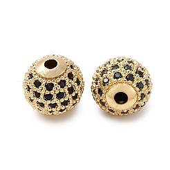 Rack Plating Brass Cubic Zirconia Beads&nbsp;ZIRC-S001-10mm-A01-01