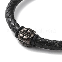 Leather Braided Round Cord Bracelet&nbsp;BJEW-F460-05EB