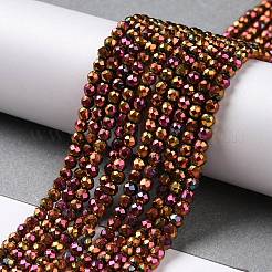 Electroplate Glass Beads Strands&nbsp;GLAA-H021-01B-FP10