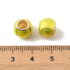 Sports Ball Brass Enamel European Beads&nbsp;KK-CBAF2EC-03G