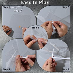6Pcs DIY Craft PET Windmill&nbsp;DIY-CP0013-48A