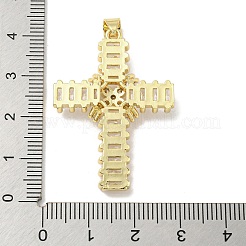 Rack Plating Brass Micro Pave Cubic Zirconia Pendants&nbsp;KK-F869-09G