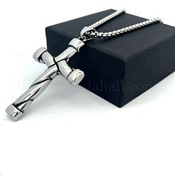 Hip Hop 304 Stainless Steel Cross Pendant Necklaces&nbsp;PT1776