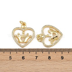 Brass Micro Pave Clear Cubic Zirconia Pendants&nbsp;ZIRC-I367-14G-12