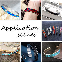 304 Stainless Steel Grooved Line Open Cuff Bangle for Men Women&nbsp;STAS-UN0043-40