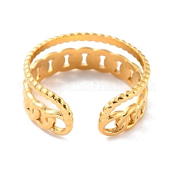 Ion Plating(IP) 304 Stainless Steel Finger Rings&nbsp;RJEW-L102-34G